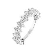 1.20 CT ROUND SHAPED MOISSANITE CLUSTER WEDDING BAND Mapple Gems